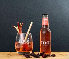 Moj Lemonade Bio Rabarber Hibiscus	12x20 Cl.