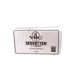 VHC Servet Wit 1lg 33x33cm