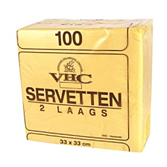 VHC Servet Licht Geel 2lg 33x33cm