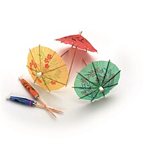 Sier Parasol Prikker 10cm