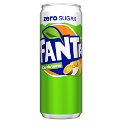 Fanta Exotic Zero Sugar Sleek Blik 24x33 Cl. St