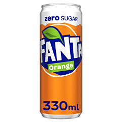 Fanta Orange Zero Sugar Sleek Blik 24x33 Cl. St.