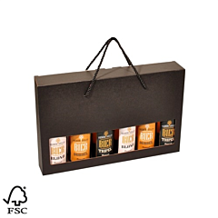 Les 6-Fles Draagkarton Bierfles Zwart 380x60x250mm 1st 60 CL