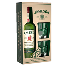 Jameson Whiskey Gv + 2 Tumblers 70 Cl.