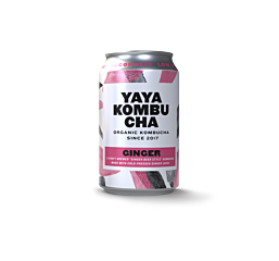 Yaya Kombucha Ginger Bio Blik St 12x33cl.