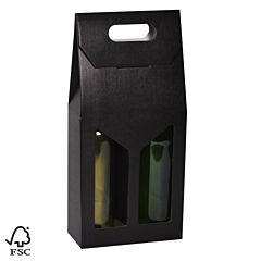 2-Fles Draagkarton Lino Zwart 1 St. 190x95x365mm.