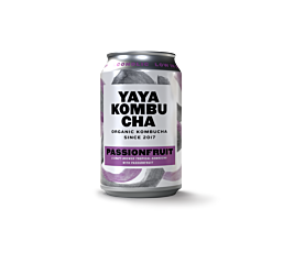 Yaya Kombucha Passionfruit Bio Blik St 12x33cl.