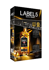 Label 5 Whisky Gv + 2 Glazen 70 Cl.